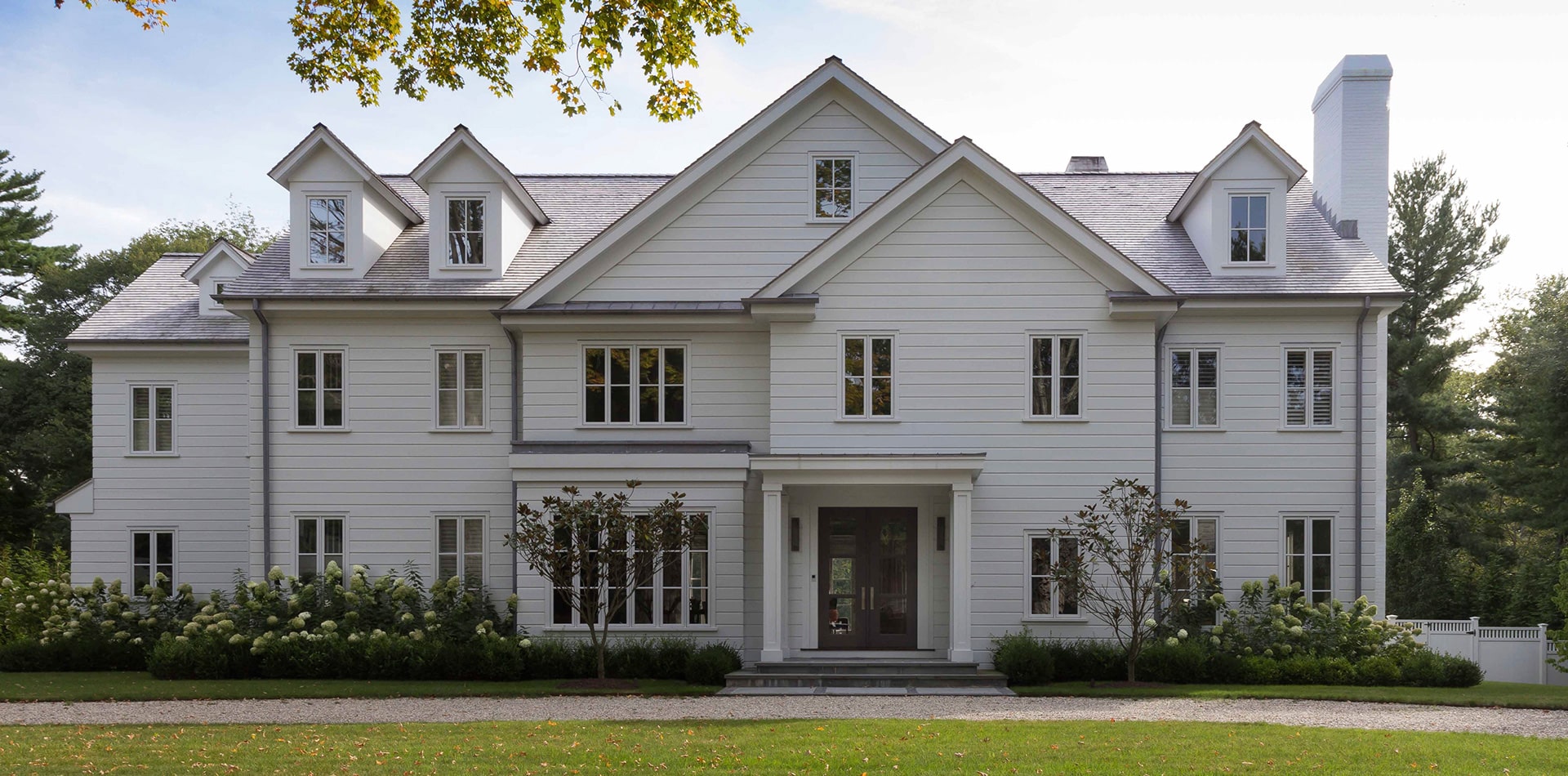 front of the old hill farms home exterior